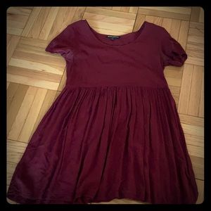 Red Pleated Dress